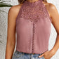 Fashion Hollowed-out Lace Gas Vest Top For Women