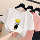 Women's loose ins trendy white short-sleeved t-shirt