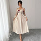 High-end, Exquisitely Crafted Dress Featuring Mesh Patchwork And A Cinched Waistelegant Maxi