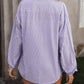Loose Commute Leisure Long Sleeve Striped Shirt