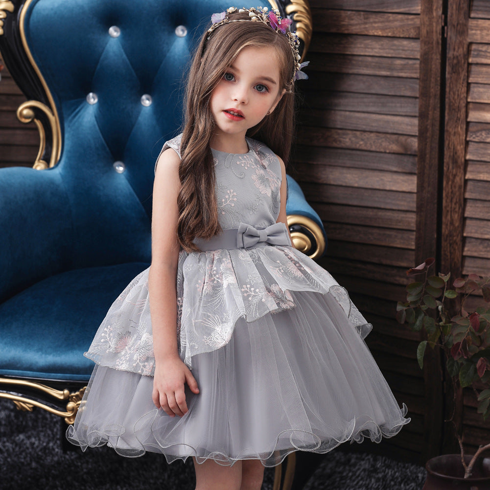 Robe de princesse avec nœud en dentelle