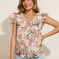 Summer New Sleeveless Leopard Print Ruffled Top