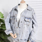 New Korean style loose Hong Kong style denim jacket