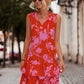 Women's Sleeveless Lace-up Ruffled Dress