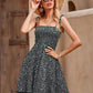 Robe froncée à pois frissonnants pour femme