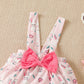 Children's Easter Short Sleeved Kazakhstan Suspender Skirt Knee Pad Suit