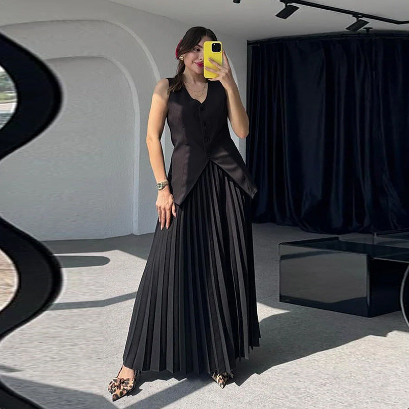 Half-length Dress Elegant Women's Two-piece Suit