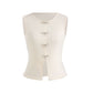 Temperament Commute Style Vest Slit Sleeveless Top