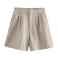 Women's Waistcoat Vest Linen Blended Casual Shorts Suit Women