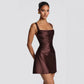 Elegant Form-fitting Slip Dress In A Solid Color