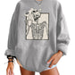 European And American Printed Long-sleeved Round Neck Women's Sweater Autumn And Winter Plus Size Top