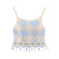 Hollow-out Design Sense Niche Crocheted Camisole Top