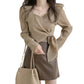 Women's Temperament Square Collar Shirt With Long Sleeves