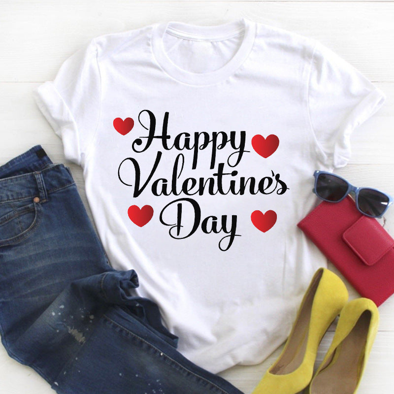 Personalized English Letters Couple Men's And Women's T-shirts