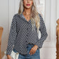 Fashion Geometry Pattern Printed Shirt Women's Long Sleeve