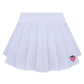 Pleated Skirt Strawberry Embroidered High Waist A-Line Skirt