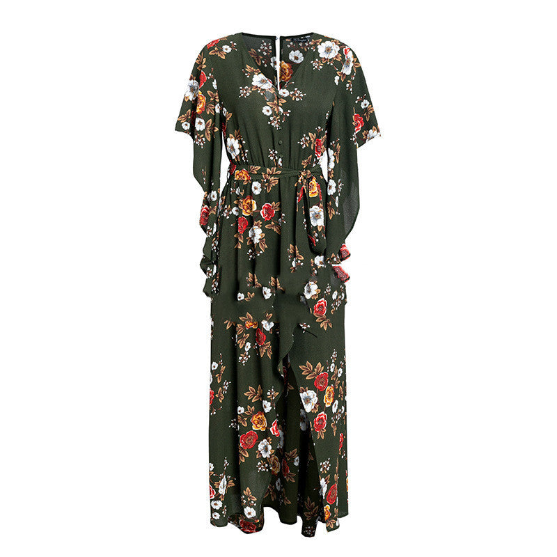 Printed Long Dress Womens Slit Dress Sale