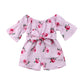 Sunflower Stripe Printed Girls' Jumpsuit