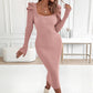 Solid Color Elegant Hip Skirt For Women