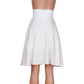 New Arrival Fashion Women Solid Flared Retro Casual Knee Length Pleated Midi Office Work Skirt