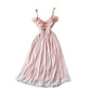 Super Fairy Temperament Sweet V-neck Pleated Pleated Skirt