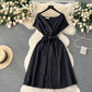 Chic Dress With A Bow-tie Waist Tie