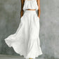 Two-piece High-waist Flared Skirt Set