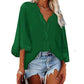 Ladies Bell Sleeve V Neck Lace Shirt
