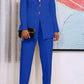 Solid Color Suit Collar Button Two-piece Set Suit
