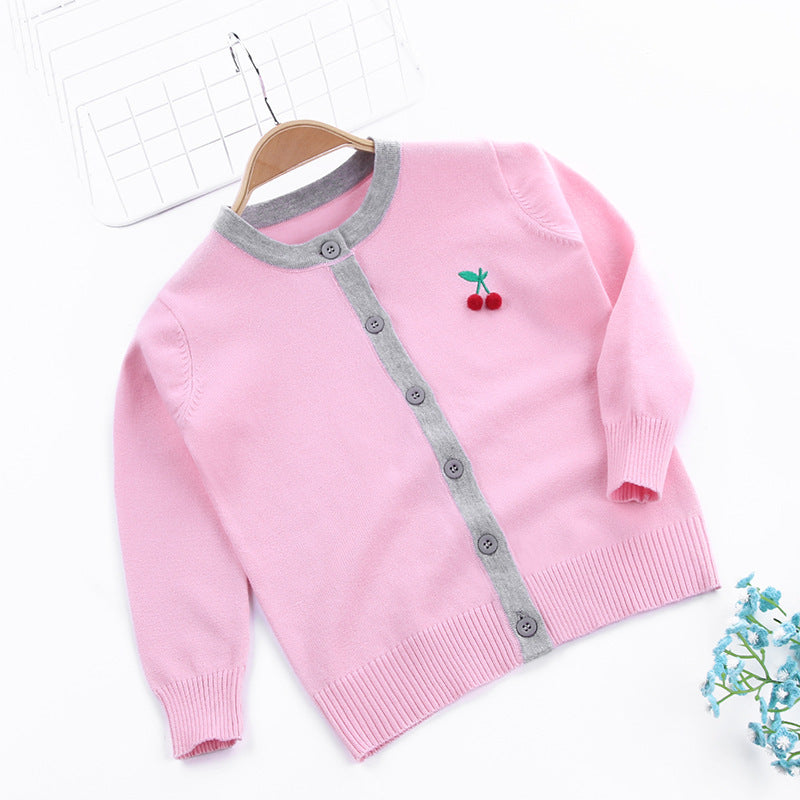Pull cardigan brodé pour enfant