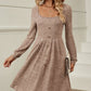 Women's Casual Fashion Loose Solid-Color Ribbed Long-Sleeve Dress