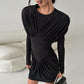 Fashionable Chic Figure-hugging Sheath Skirt Short Skirt With Ruffled Sleeves