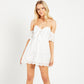Robe Polly - VerteRobe en coton à une épaule et taille haute