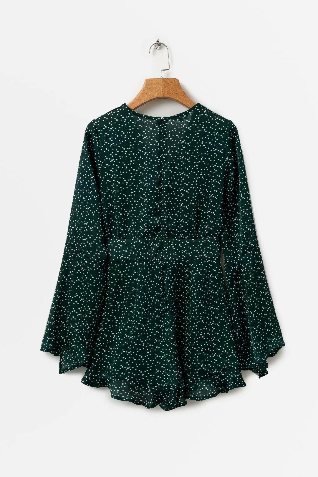 Polka dot flared sleeve jumpsuit