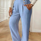 Draping Mop Casual Pants High Waist