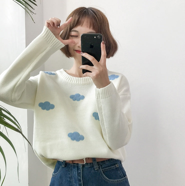Pull ample en forme de nuage