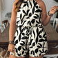 Strap Halter Printed Sleeveless Shorts Loose-fitting Jumpsuit