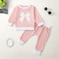 Ensemble pull gaufré imprimé pour fille