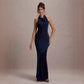 French Fishtail Shoulder Banquet Temperament Dress