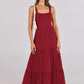 Robe sans manches à bretelles spaghetti et poches pour femme