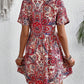 Fashion Women V-neck Printed Dress