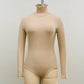 Fashion Ladies Bodysuit Solid Color Turtleneck Long Sleeves
