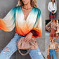 Women's Gradient See-through Chiffon Fashion Printed Shirt