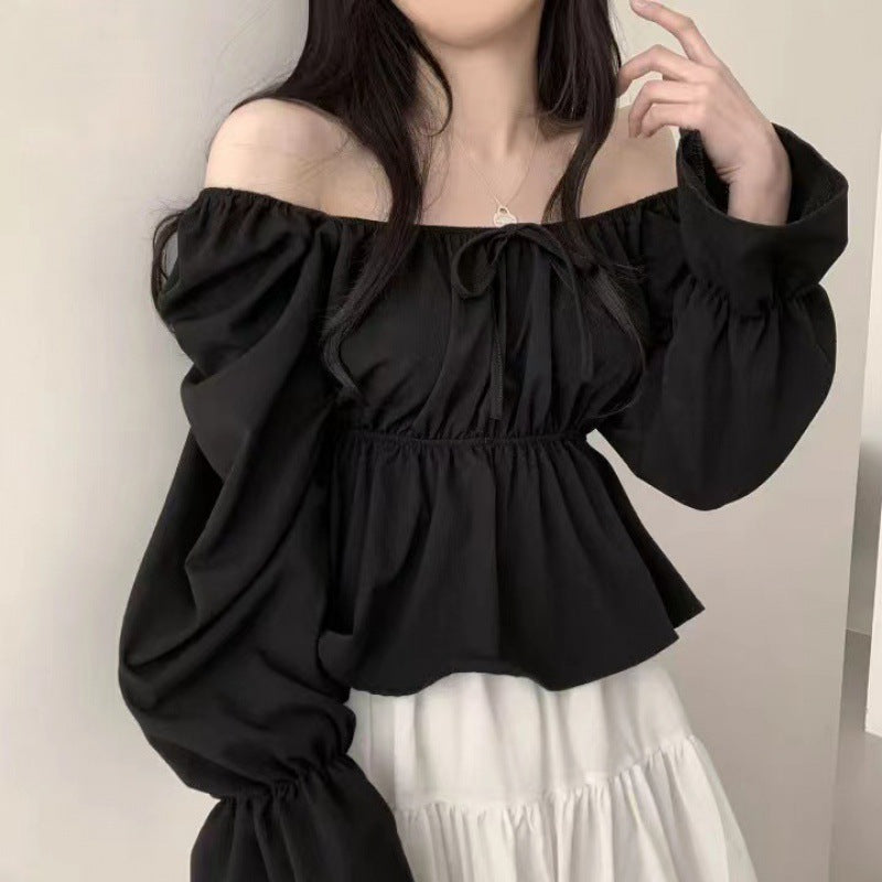 Women's Flounced Flared Sleeve Slimming Shirt