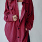 Women's Fashion Polo Collar Single-breasted Long Sleeve Shirt Coat