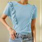 Loose Crew Neck Short Sleeve Solid Color Women's T-Shirt