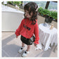 Girls' sweater and skirt two-piece suit