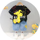 Casual Cute Sika Deer Printed Round Neck
