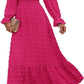 Elegant Cross-Border Fit-and-Flare Jacquard Dress