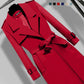 Trench-coat mi-long élégant et ajusté à la taille